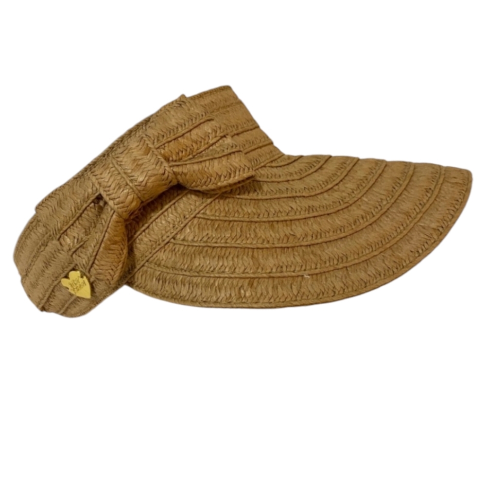 Betsy Johnson Woven Seagrass Sun Visor